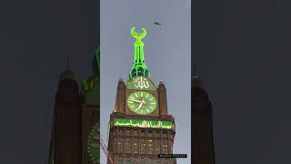 Helicopter right over Abraj Al Bait aka Clock Tower [upl. by Ardnikat181]