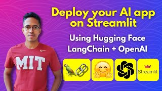 Deploy your AI app on Streamlit  HuggingFace  LangChain  OpenAI  Image to text to audio [upl. by Mctyre]