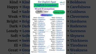 Word Formation Adding Suffix quotnessquot words formation newwords [upl. by Anihtyc]