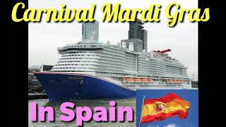 Carnival Mardi Gras Ship Tour in Barcelona Spain [upl. by Syd]