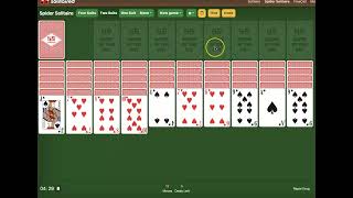 How to Play Spider Solitaire 2 Suits  In 90 Seconds [upl. by Kingsley]