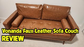 Vonanda Faux Leather Sofa Couch ReviewSHOULD I BUY [upl. by Oirasec869]