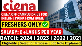 Ciena Recruitment 2024  Ciena OFF Campus Drive For 2024  2023 Batch Hiring  Work From Home [upl. by Osrick]