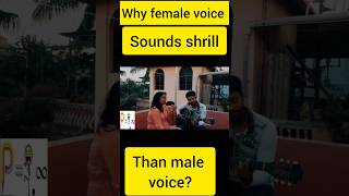 Why does the female voice sound shrill than male voice scienceexperiments sciencenfun sound [upl. by Ahsaele]