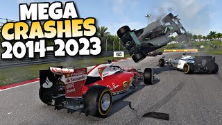 F1 MEGA CRASHES 20142023 [upl. by Gaulin]