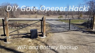 Cantilever Gate Opener Hack Automatic Gate opener drivewaygates diy hack [upl. by Renrag]