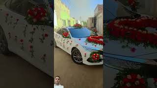 wedding car decoration with love decoration gadi shortvideo voralshort [upl. by Abel]