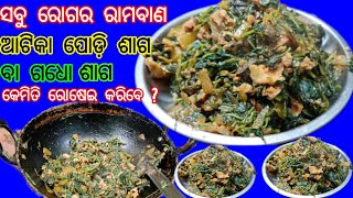 ଆଟିକା ପୋଡ଼ି ଶାଗ ବା ଗଧୋ ଶାଗartika podi saga ba gadho sagaMili Mishra Desi Kitchen [upl. by Jarib232]