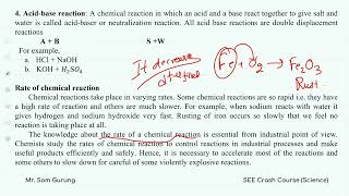 Chemical Reaction SEE Grade 10  Science  Learnsic  Day 21 [upl. by Sheeree]