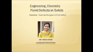 Point Defect By Dr Nisha Singh [upl. by Lauritz684]