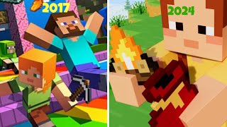 All Minecraft Update Trailers from  112  122 [upl. by Kesley]