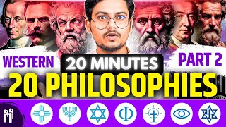 20 मिनट में 20 Philosophies  Part2  All important Western Philosophies explained  130 [upl. by Adkins]