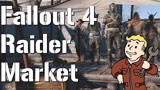 Fallout 4 Settlement Build Ideas  Raider Market at Jamaica Plains [upl. by Faux]