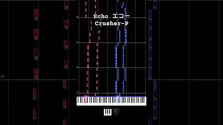 Echoエコー CrusherP Piano Tutorial 24 piano vocaloid [upl. by Touber]