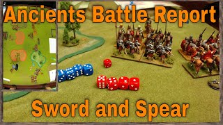 Ancients Battle Report Late Romans vs Sassanid Persians Sword and Spear [upl. by Eissat]