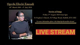 Ogechi Elechi Emeadi Service of Song 2nd August 2024 [upl. by Lakim123]