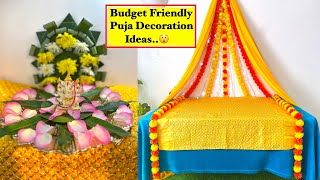 2 Navratri Decoration Ideas at home  EcoFriendly Puja Decoration Ideas [upl. by Aseral896]