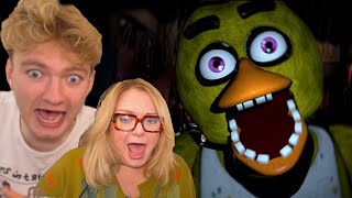 I Forced My Mum To Play Five Nights At Freddys [upl. by Salvidor144]