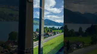 Panoramic train in Switzerland switzerland travel swissalps mountains panorama train trains [upl. by Asecnarf]