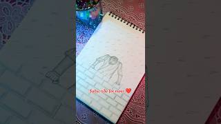 Drawing quotlonelinessquot pencil art  music song art drawing sad loneliness howtodraw shorts [upl. by Fredel]