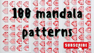 100 Mandala patterns for beginners Mandala Art for beginners Easy Mandala for beginners [upl. by Arehc]