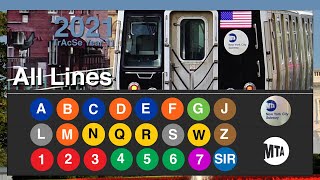 MTA New York City Subway ALL LINES [upl. by Jerrol466]