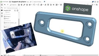 Tuto support de phare moto onshape ‐ modélisation 3D [upl. by Yrallam281]