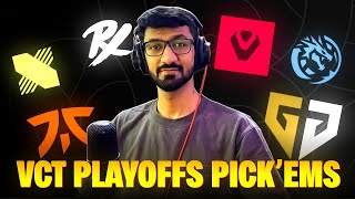 HOW TO DO PICKEMS  VCT CHAMPIONS PLAYOFFS PICKEMS FNATIC  GENG SENTINELS [upl. by Aihsemak]