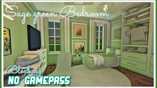 3×4  CHEAP SAGE GREEN BEDROOM  NO GAME PASSES  BLOXBURG  ROBLOX SPEED BUILD [upl. by Eckhardt]