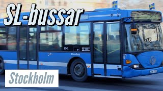 SLbussar i Stockholm [upl. by Aetnuahs]