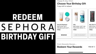 How to Redeem Sephora Birthday Gift Online amp InStore [upl. by Atsillac687]