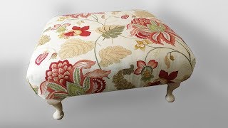 Make a cheap oversized footstool  DIY How to  Eighty One Vintage [upl. by Anailuig348]