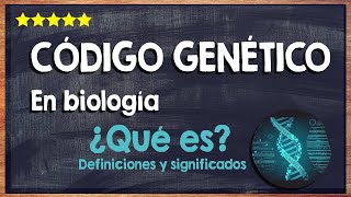 🙏 ¿Qué es el código genético  Descubre las partes del ADN 🙏 [upl. by Dlarej]