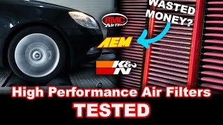 Performance Air Filters  KampN vs AEM vs BMC  DYNO TEST [upl. by Annoel476]