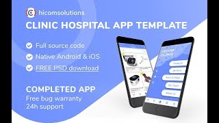 Clinic Hospital Mobile App Template Script Source Code for Sale [upl. by Rosalynd]