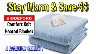 The Biddeford Comfort Knit Heated Blanket STAY WARM amp SAVE [upl. by Aroon]