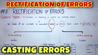 RECTIFICATION OF ERRORS class 11 ONE SHOT  ACCOUNTS by gaurav jain [upl. by Cassandre]