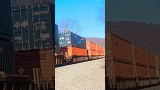 I016 CSX Doublestack Container Train on the Sand Patch Grade at Corriganville MD shortvideo shorts [upl. by Zeb]