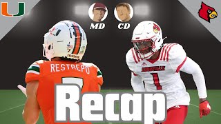 Miami vs Louisville Recap  Cam Ward for Heisman [upl. by Shirley13]