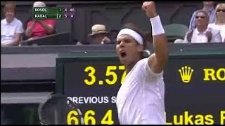 Rafa Nadals massive match point roar  Wimbledon 2014 [upl. by Labina]