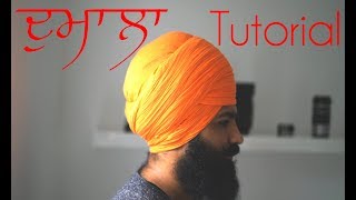 How To Tie Dumala  à¨¦à©à¨®à¨¾à¨²à¨¾  Tutorial  PunjabiBeardos [upl. by Nyliak917]