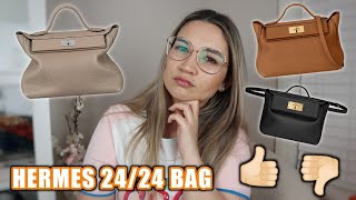 HERMES 2424 BAG  21 29 35  Comparison to Hermes Kelly My Impressions  Review [upl. by Vinaya]