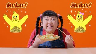 【CM】日清 チキンラーメン 「キャベサラダたべるんごのうた」篇 高木ひとみ○ぽんぽこ [upl. by Bernstein]