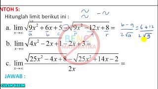 Cara cepat limit tak hingga bentuk akar contoh 5 [upl. by Riella]