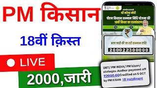 PM Kisan Yojana 18th Installment Payment Released  PM Kisan 18th Installment 2024  आ गये 2000 रू [upl. by Nitsuj]