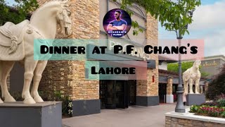 Pf Changs Dinner food motovlog chinessfood Lahore mmalamroad gulburg fodies donuts coffee [upl. by Rebmyk493]