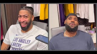 LeBron interrupting AD’s postgame interview [upl. by Aioj]