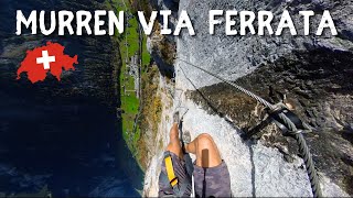 CliffEdge Walk Murren Via Ferrata in Switzerland filmed on Insta360 [upl. by Bouton]