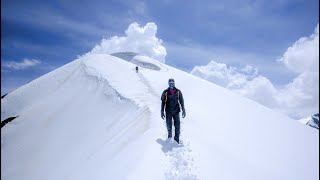 The scariest ridge walk ever  Khanpari Tibba 13400 feet  Mountaineering basics [upl. by Pauwles]