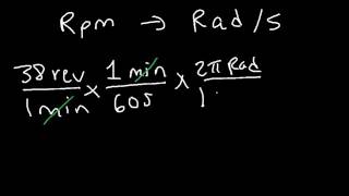 How To Convert From RPM to Rad s or Revolutions Per Minute to Radians Per Second [upl. by Yssirhc474]